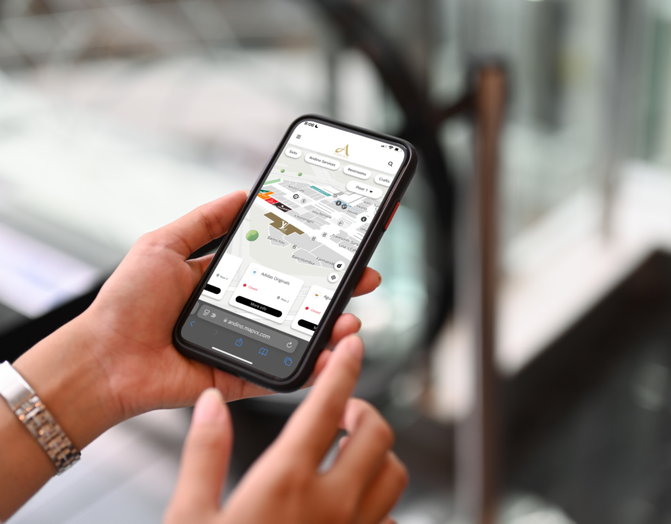 Using an indoor mapping software on a mobile device
